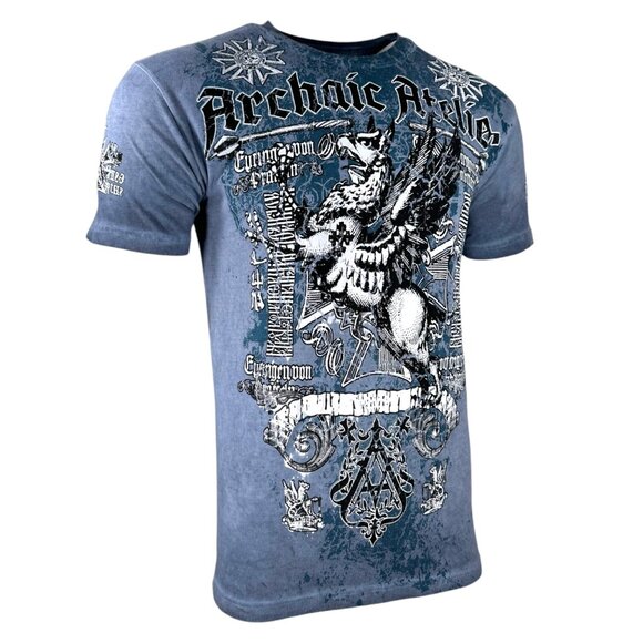 Archaic by Affliction Men's T-Shirt Base Biker MMA Y2K - Picture 6 of 9